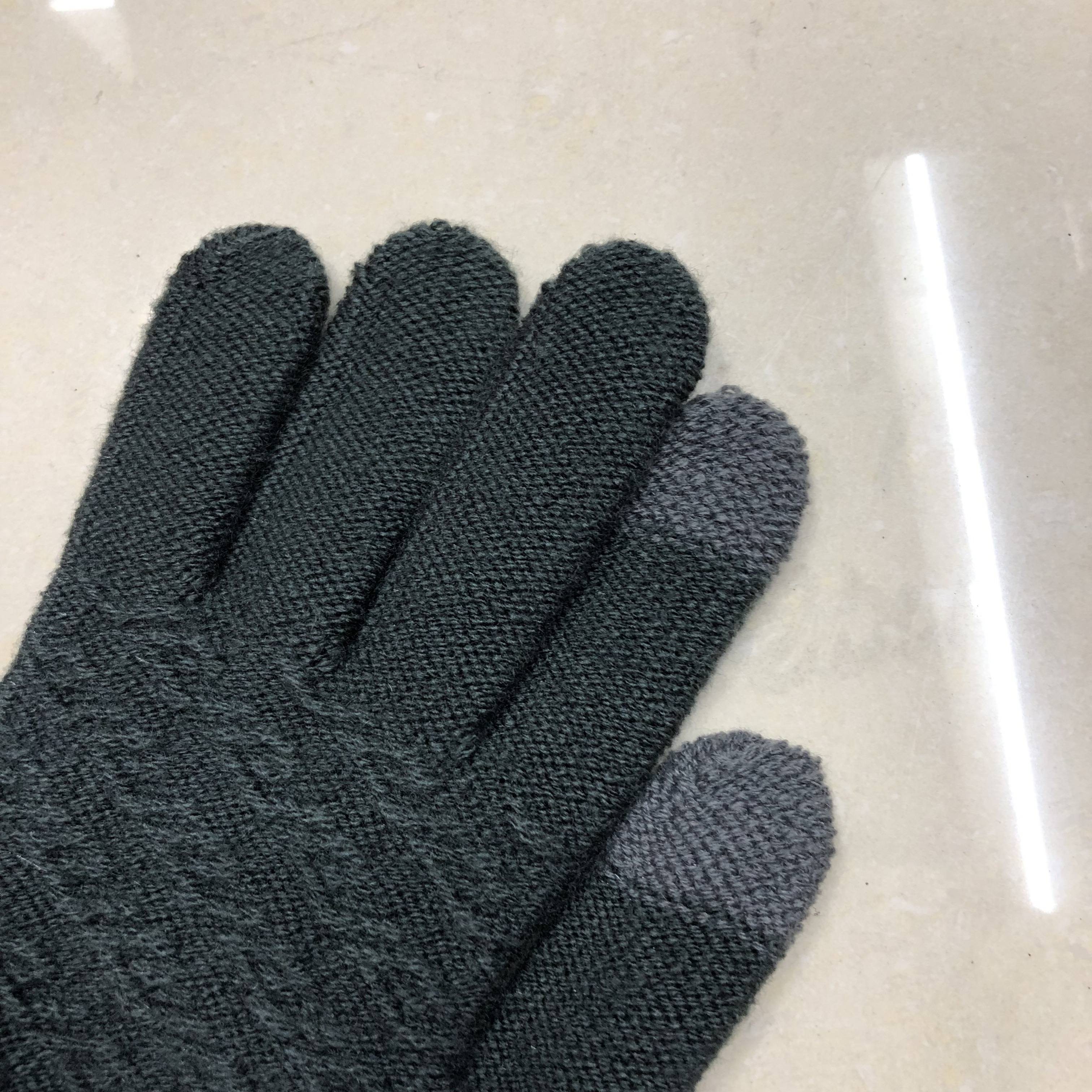 Korean Women's Warm Touch Screen Gloves In Cashmere Fall/Winter Knitted Wool Thickened Student Gloves details Picture