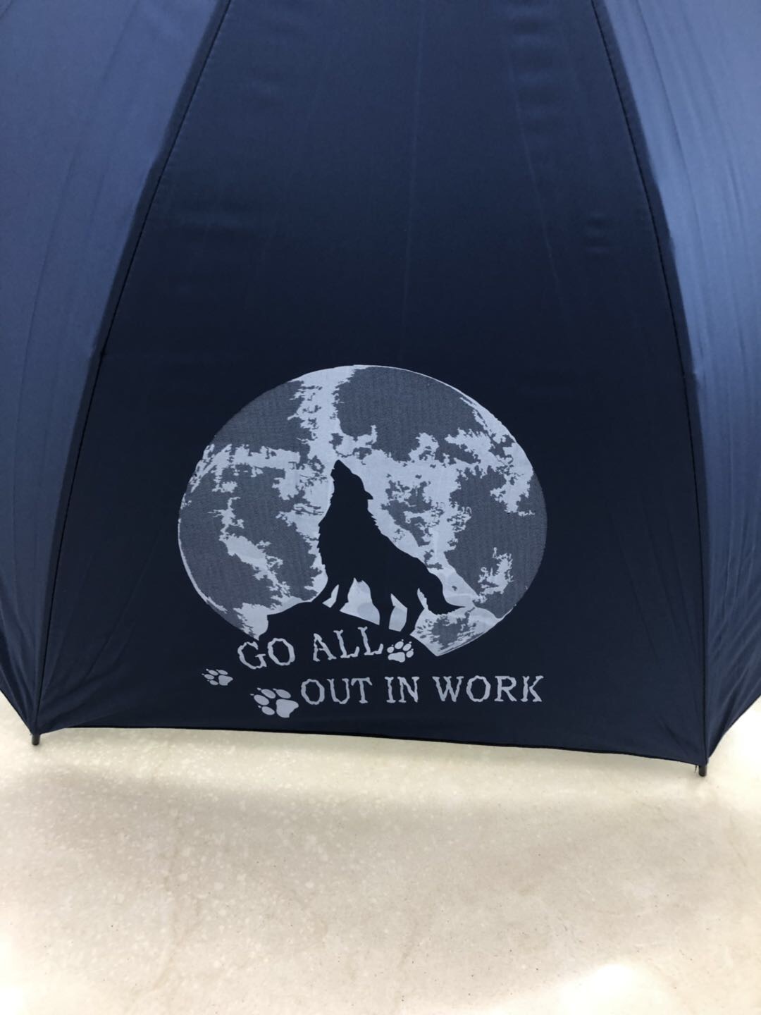 Wolf Totem Design Rain And Sun Long Umbrella details Picture