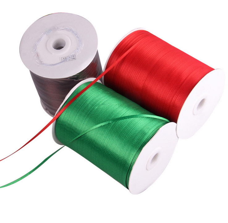 0.3Cm red silk ribbon, satin ribbon, small bow, clothing accessory, double-sided smooth small ribbon, 870 yards per roll