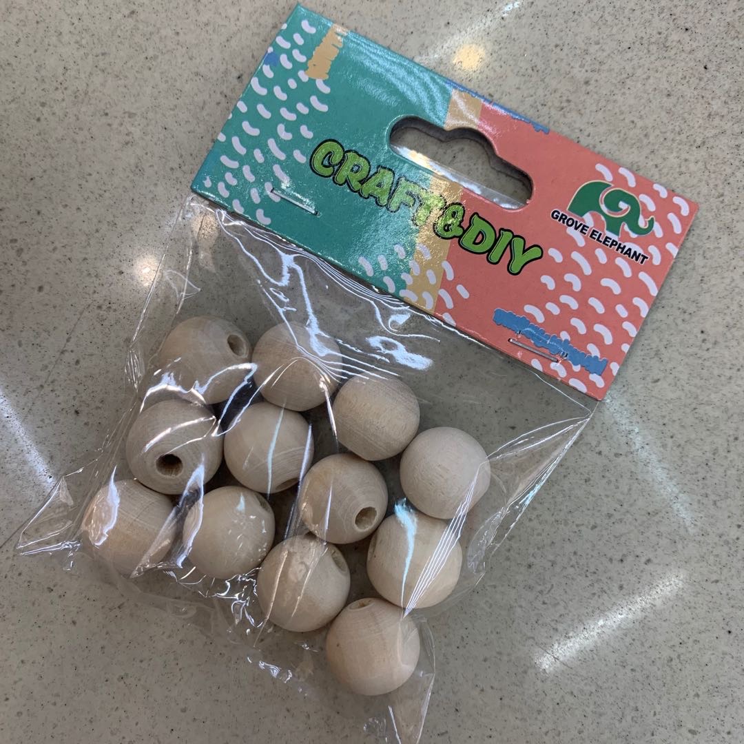 Jungle Elephant, natural wood color round beads, lotus wood beads, hand-strung beads, DIY jewelry accessories, Buddhist prayer beads, loose beads