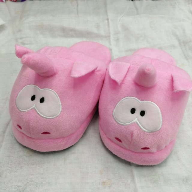 Unicorn Cute Cute Cartoon Autumn Winter Warm Plush Home Cotton Slippers