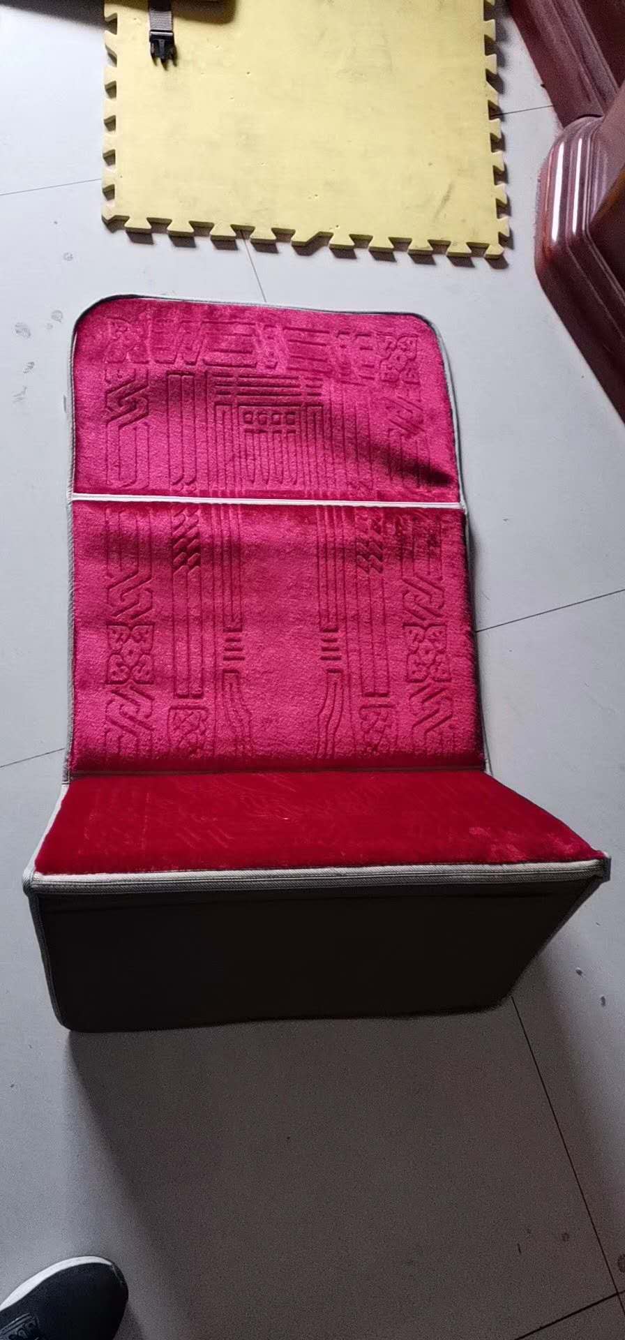 Folding meditation mat, square mat, foldable sitting cushion, Buddha worship mat