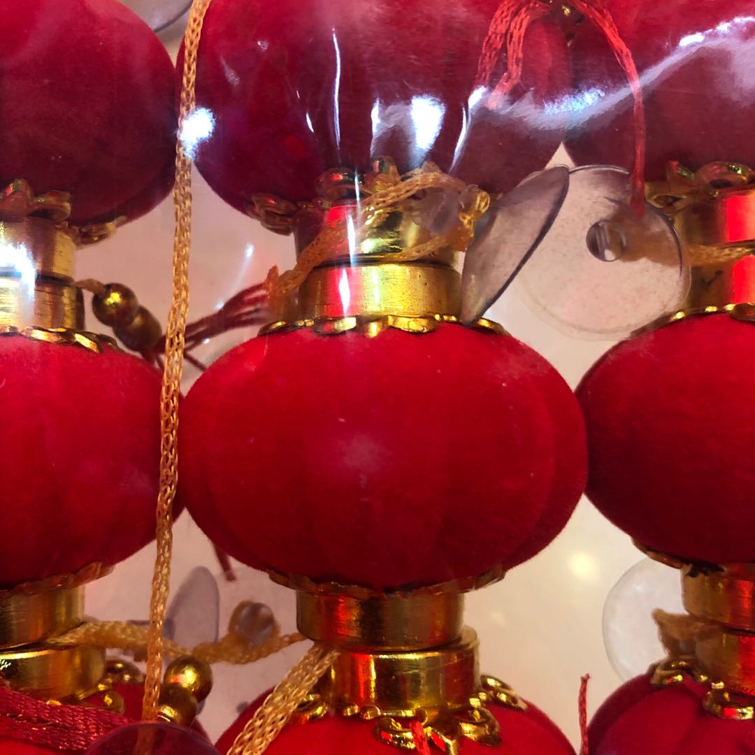 New Year's small lantern decorations, festival waterproof, festive, wedding, and big red "Fu" characters for New Year's decoration Specification image