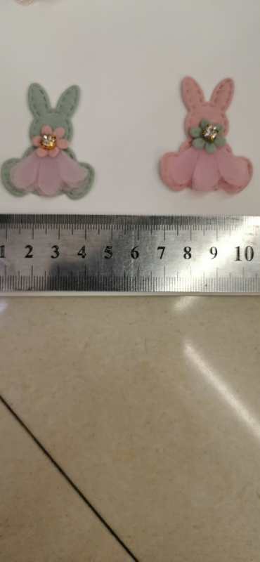 Cartoon Rabbit Cloth Appliqued Flowers Handmade Diy Clothing Accessories Decorative Patch Hole Patch Appliqued Cloth