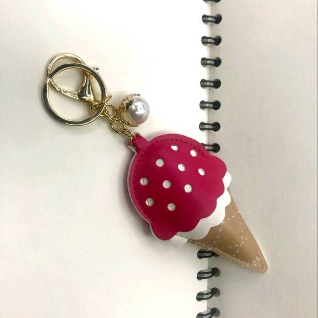 Elegant and fashionable new cotton-filled ice cream keychain pendant, bag pendant details Picture