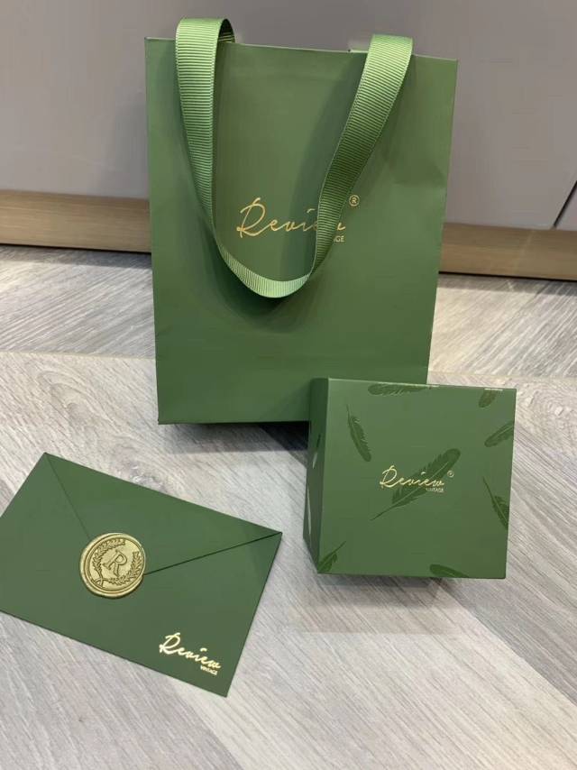 厂家直销包装盒纸质饰品盒意想不到的惊喜绿色项链耳环盒饰品包装