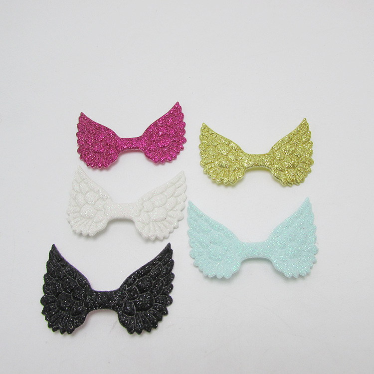 Handmade Diy Hair Accessories Fine Powder Angel Wings Bear Peach Heart Material Children's Headwear Hairpin Cake Insert Card Accessories Specification drawing