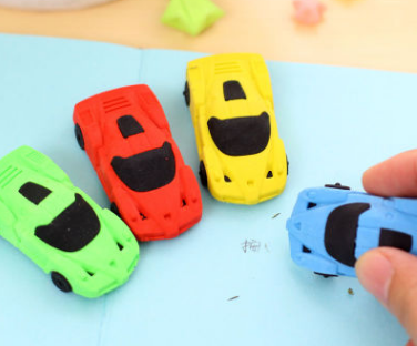 Stationery, creative cartoon cake, car eraser, primary school student eraser details Picture