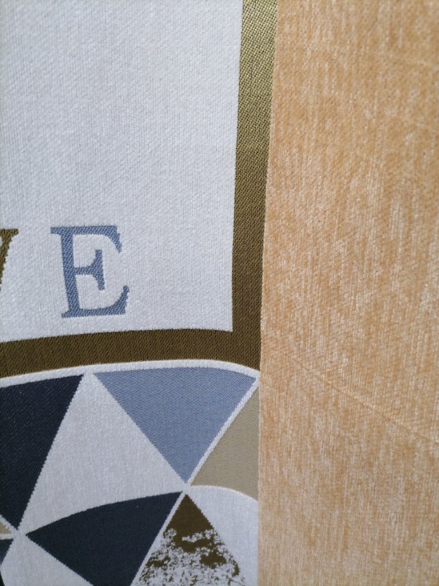 Thickened solid-color cotton and linen style bedroom blackout curtain fabric, simple living room floor-to-ceiling window bay curtain finished product Specification image