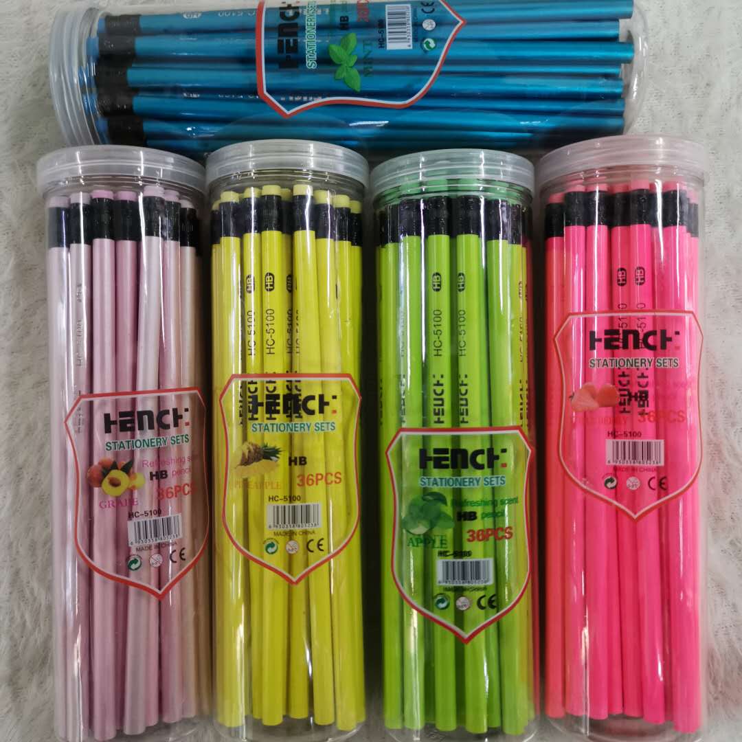 Hengchuang 5100Hb Pencil Water-Soluble Color Lead Rolling Curtain Set Write Continuous Hex Bar