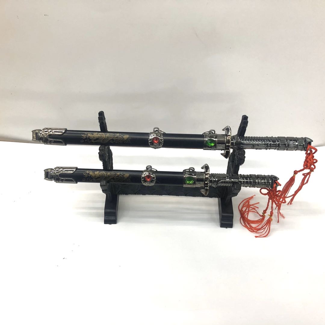 两件套玩具武术刀剑金属横刀剑收藏短刀剑冷兵器防身