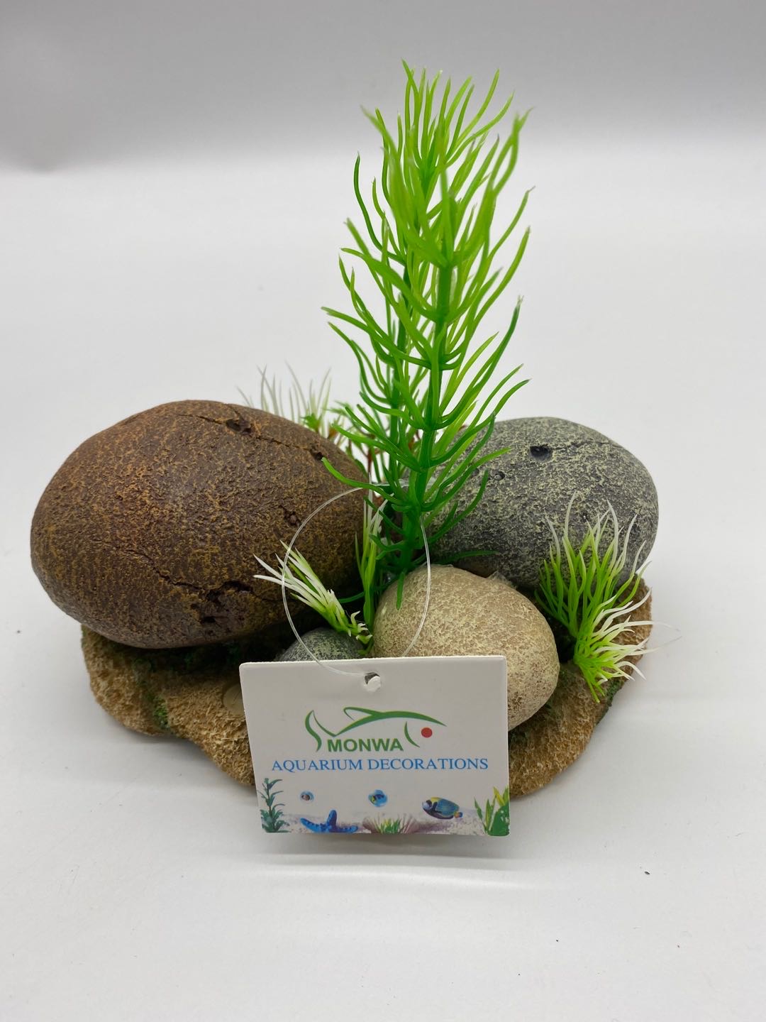 Cute kids aquarium products, fish tank decoration, simulated water plants and stones