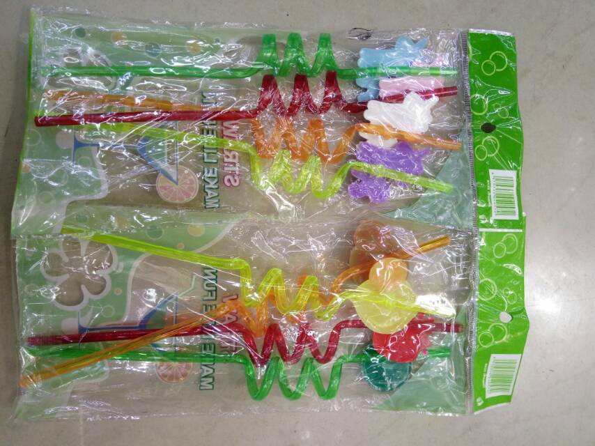 Multi-color cartoon animal-shaped straws details Picture