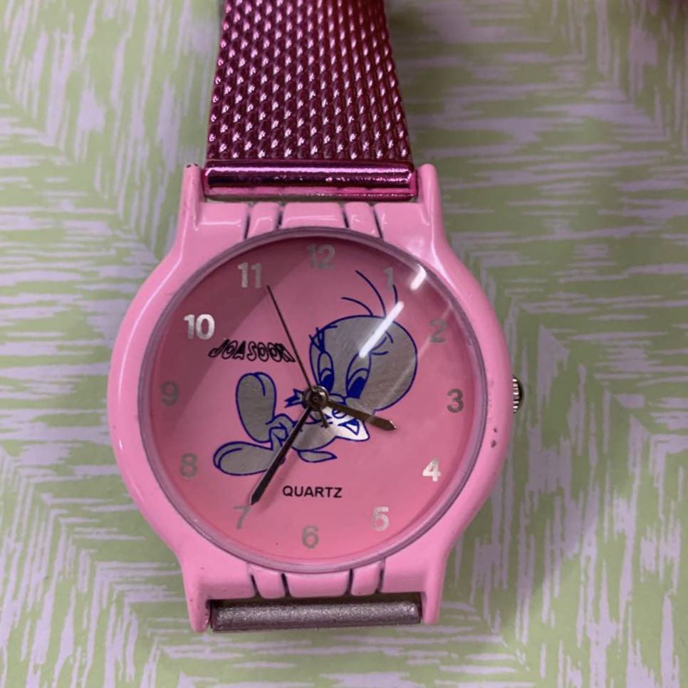 可爱卡通磁铁扣网带防水女士手表细节图