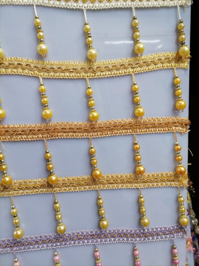 Pearl Curtain Lace Fringe Hanging Fringe Decorative Lace Accessories
