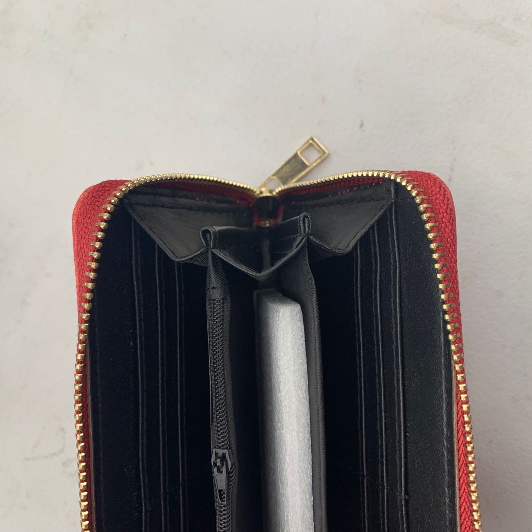 Jinxin Feature Laser Single Pull Lady Purse Card Bag Specification drawing