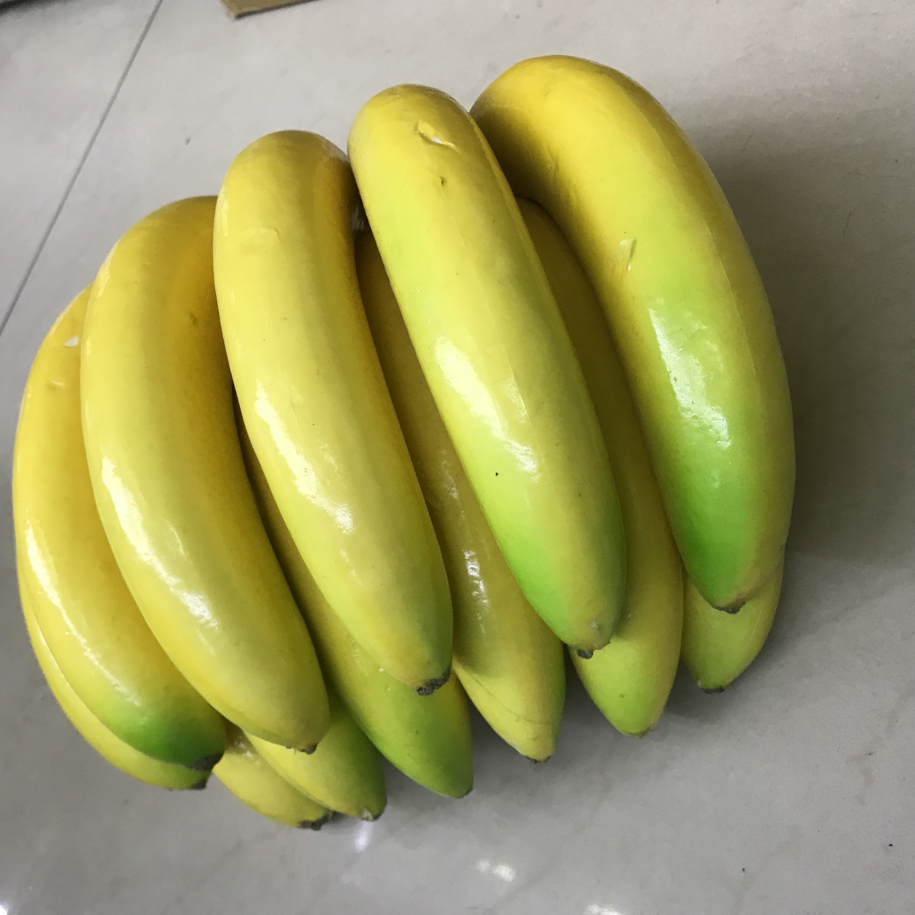 12头塑料香蕉模型仿真香蕉假水果装饰品摆件摄影道具模型香蕉串