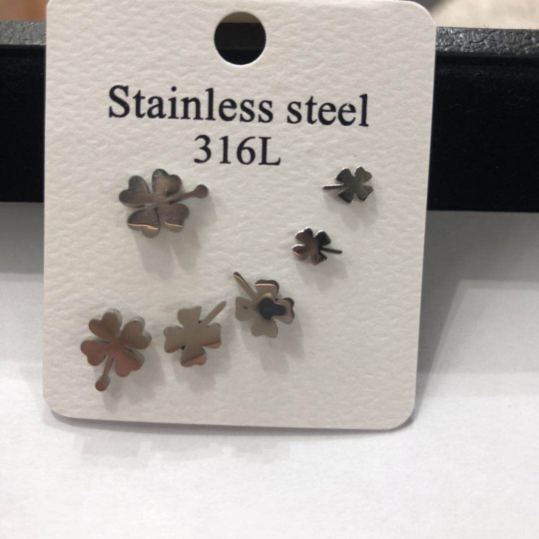 Factory direct sales of stainless steel gold-plated stud jewelry Specification image