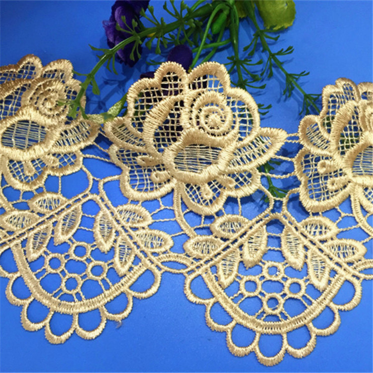 DIY handcrafted double-sided hollowed-out, wearable ribbon cotton water-soluble lace clothes, hair band decoration, lace lace accessories Specification image