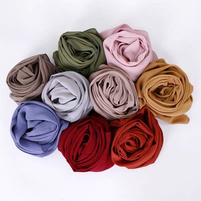 Stylish solid color chiffon shawl shawl thumbnail