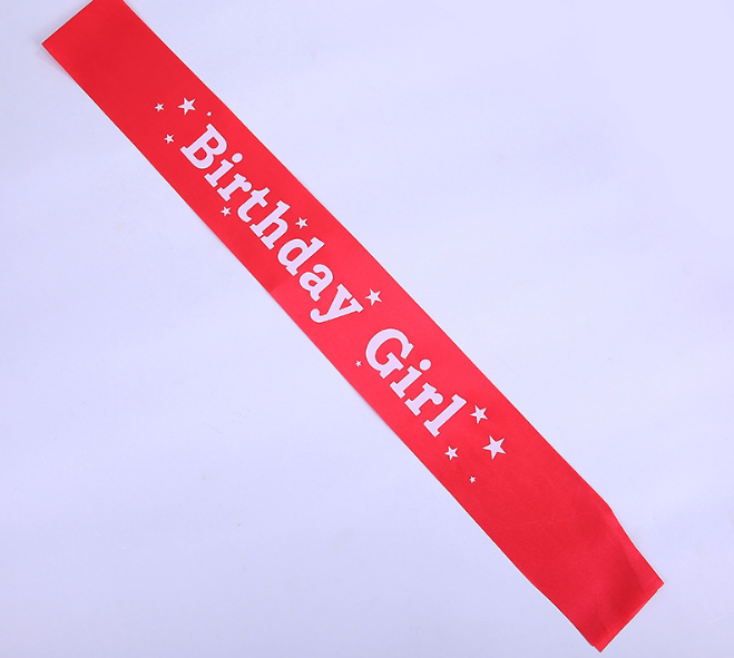 Wedding supplies, dance party etiquette ribbons with printed logos, birthday girl party etiquette ribbons details Picture