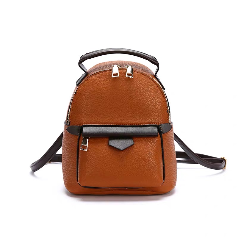 撞色迷你逛街用小包双肩包女士包包时装包图