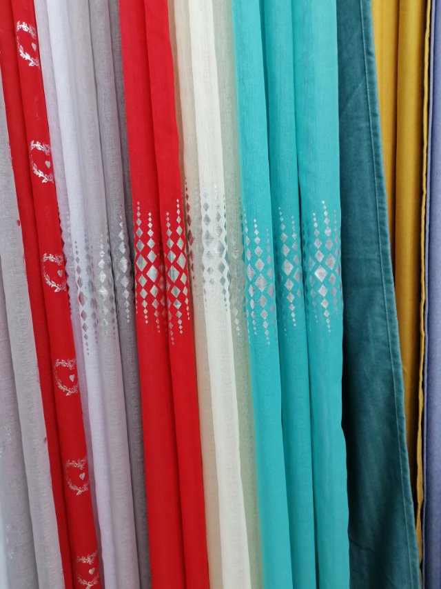 Dori silver-embossed gauze curtain thickened self-adhesive bay window partition small short curtain balcony bedroom