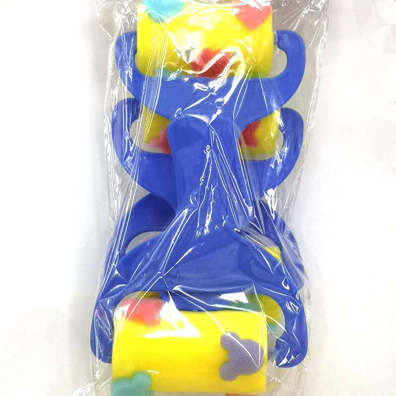 儿童DIY小孩绘画滚筒花卉印章涂画工具套装