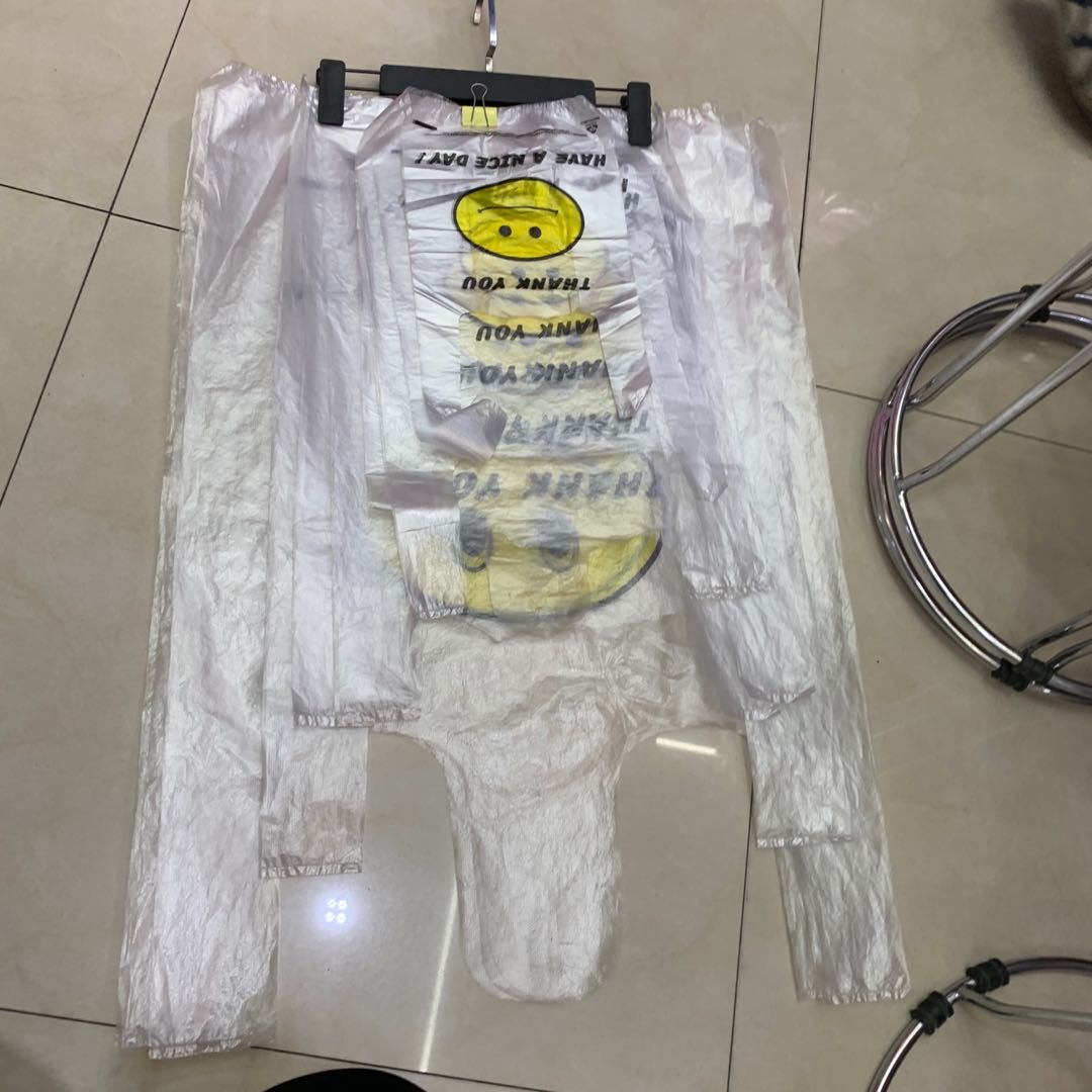 透明塑料袋开口背心袋黄色笑脸花纹