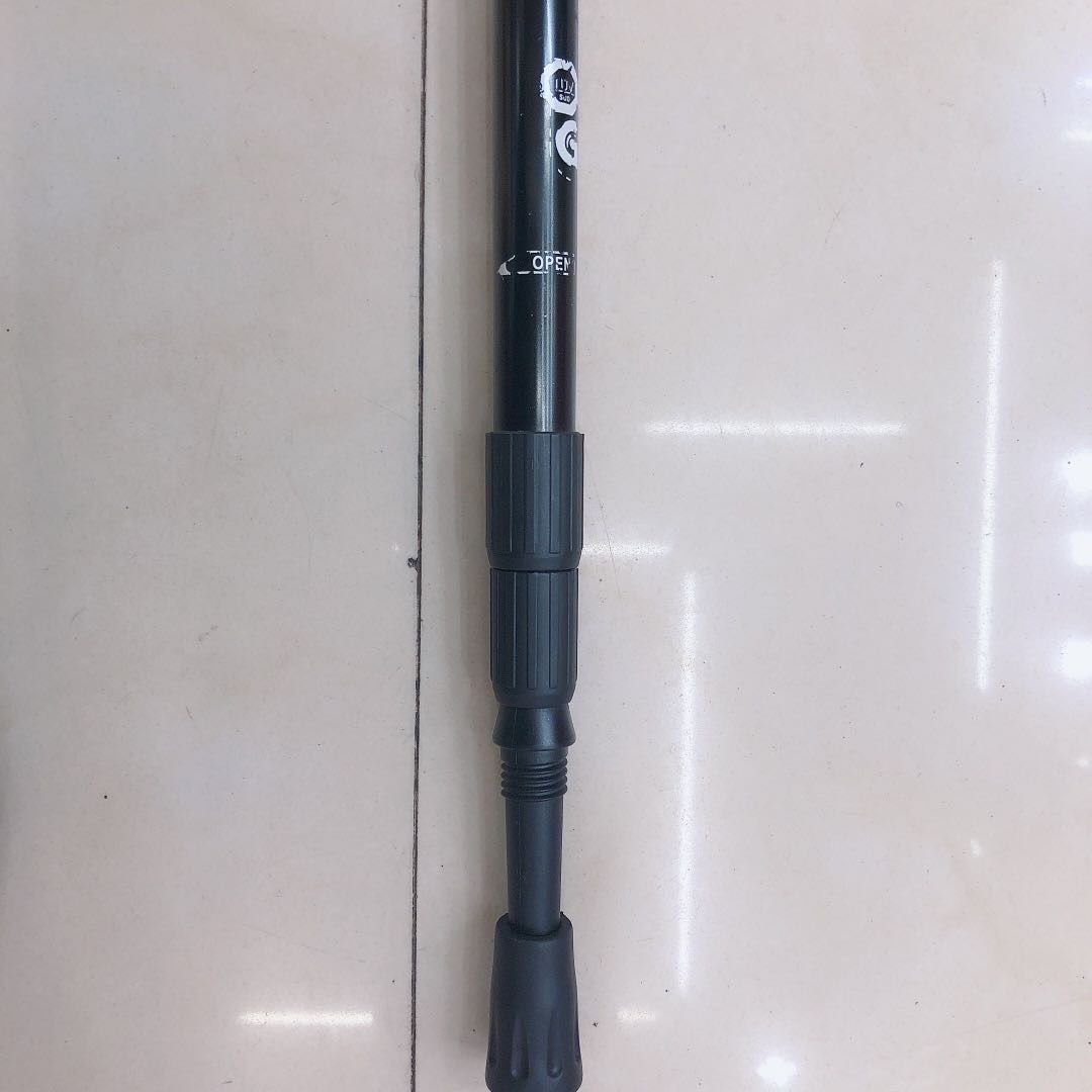 登山杖户外超轻碳素折叠手仗拐杖铝合金伸缩减震直弯柄老人徒步棍细节图