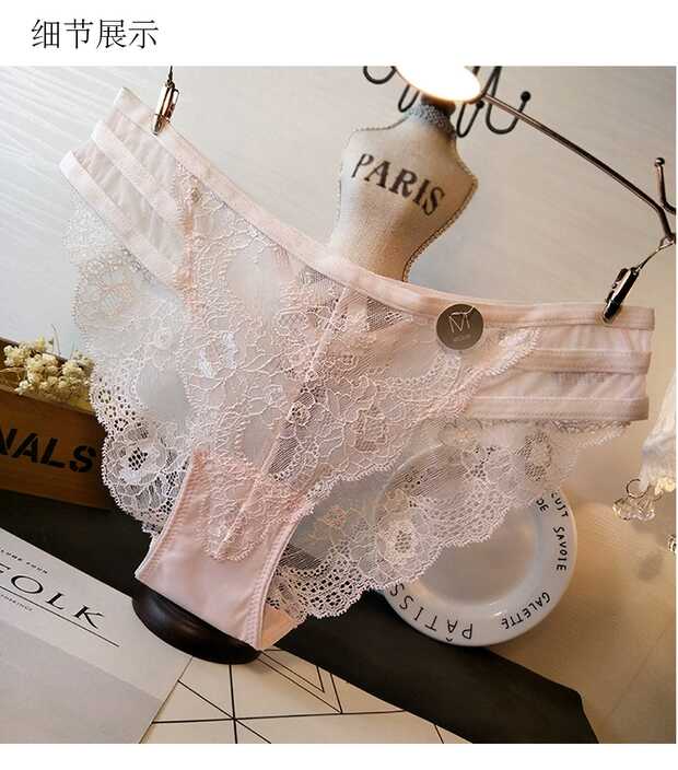 Sexy, ultra-thin, breathable, traceless, antibacterial lace, close-fitting and comfortable underwear for women details Picture