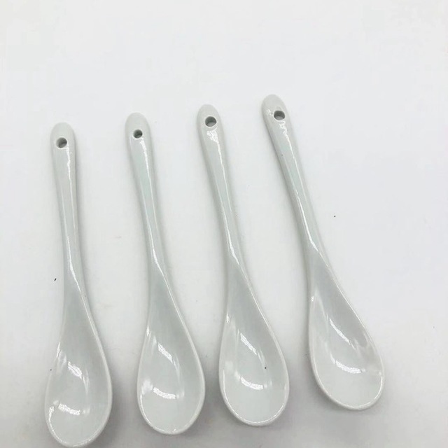 陶瓷勺子 创意韩式调羹 咖啡搅拌勺 调料勺批发细节图