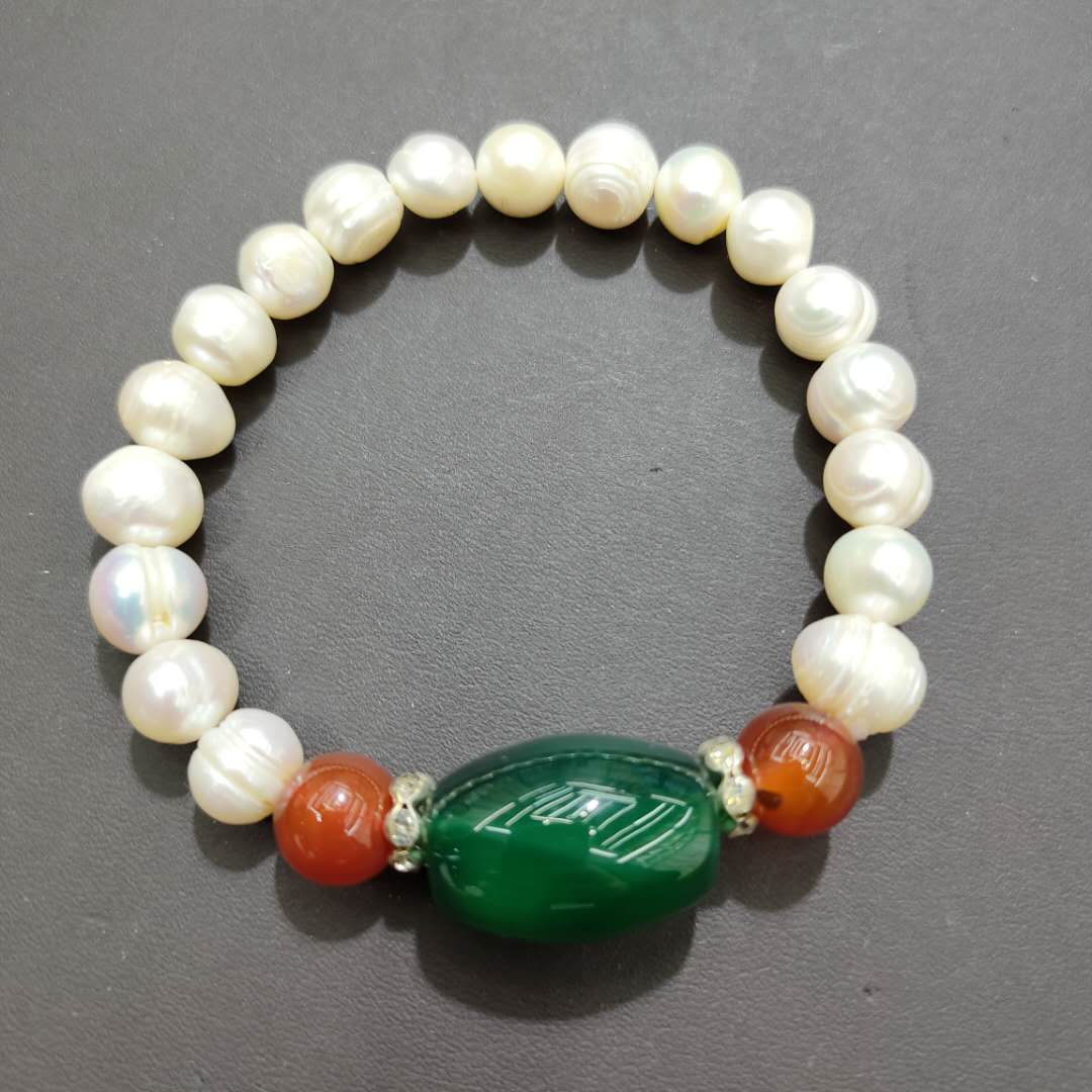 Hot style luxury series series emerald freshwater pearl bracelet in series thumbnail