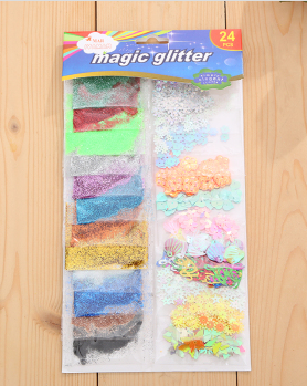 Handmade materials for gold onion powder, children's DIY painting, colorful gold powder, glittering powder, bright powder, glittering powder, sequins Specification drawing