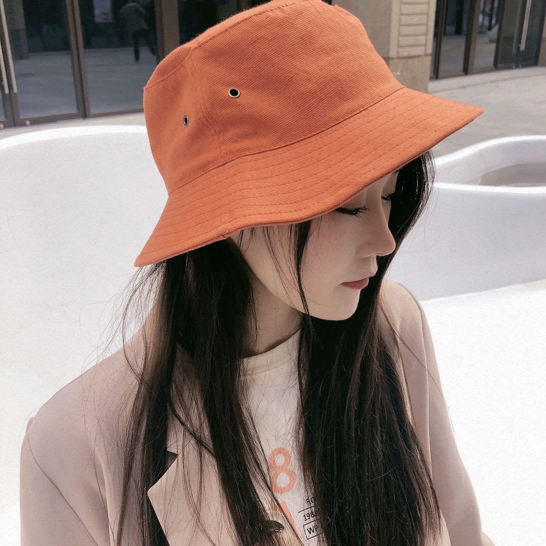 Fisherman Hat Female Windproof Rope Shade Face Korean Version Of The Tide Out Of Swimming Net Red Soft Sister Newyork Casual Male Ins full figure