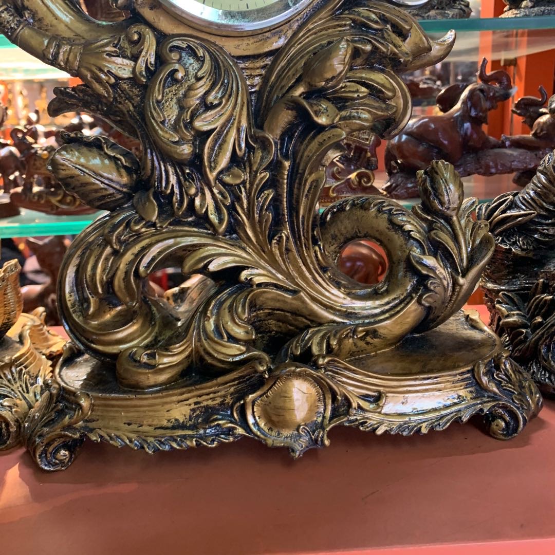 家居摆件钟表欧式钟表高端大气摆饰对时精准细节图