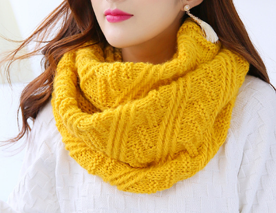 Men's And Women's Fashion Trends Match Warm Winter Twill Double Knit Large Neck