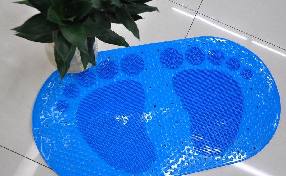 Bathroom mat non-slip pad PVC waterproof suction cup multicolor thumbnail