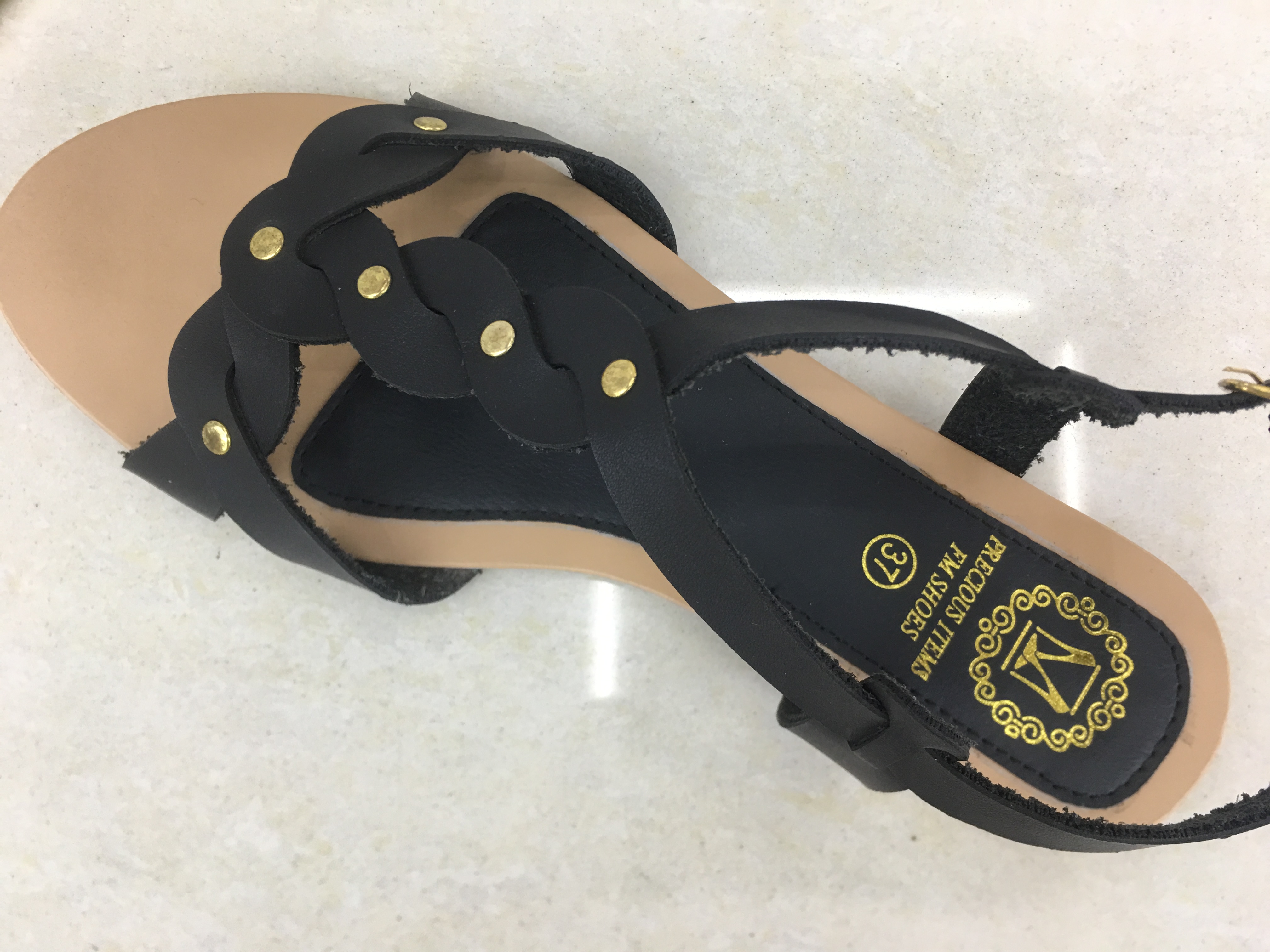 2023 PU Women's Summer Sandal-05 On Feet View