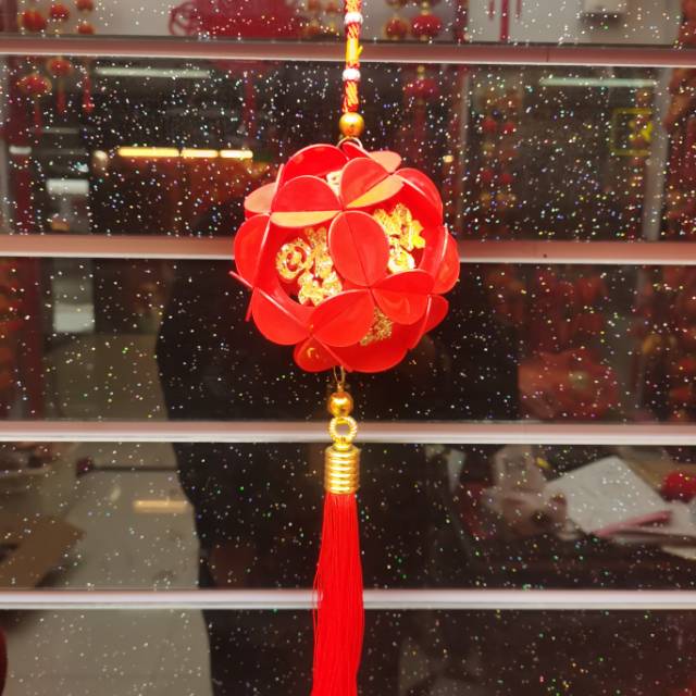 Spring Festival New Plastic Hydrangea Lantern Pendant Living Room New Year Door Shop Decoration