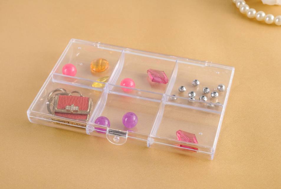 703手工DIY珠子小五金6格收纳盒批发销售