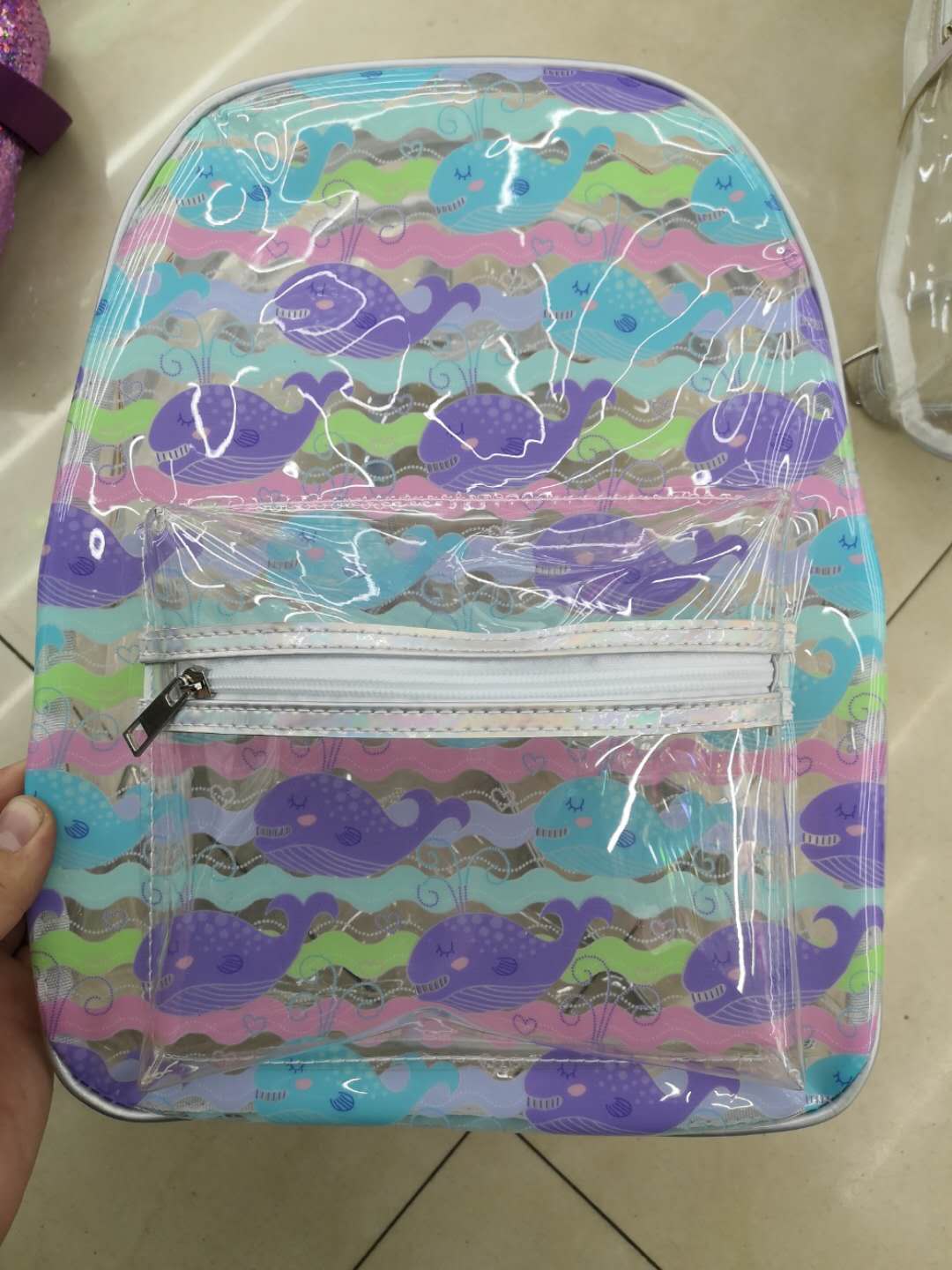 New Students Big Children Out Leisure Bag Backpack Gift Transparent Jelly Bag