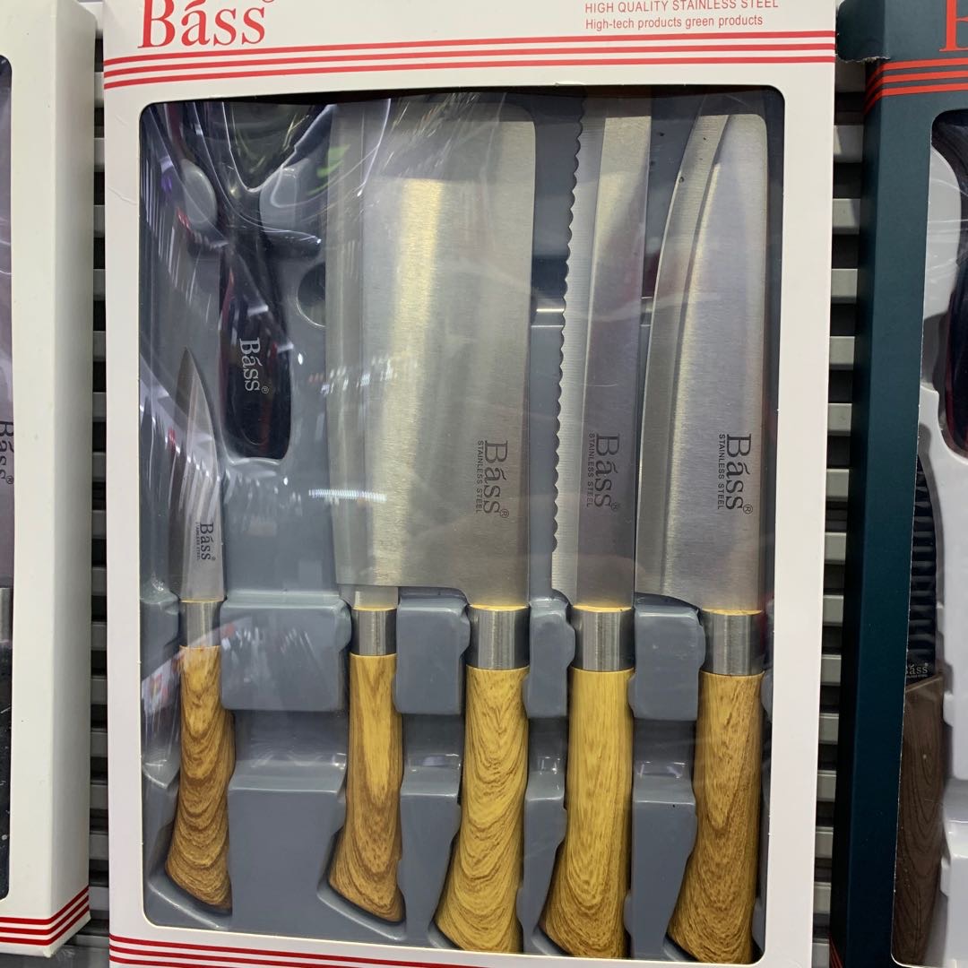 Yellow woodblock knife set
