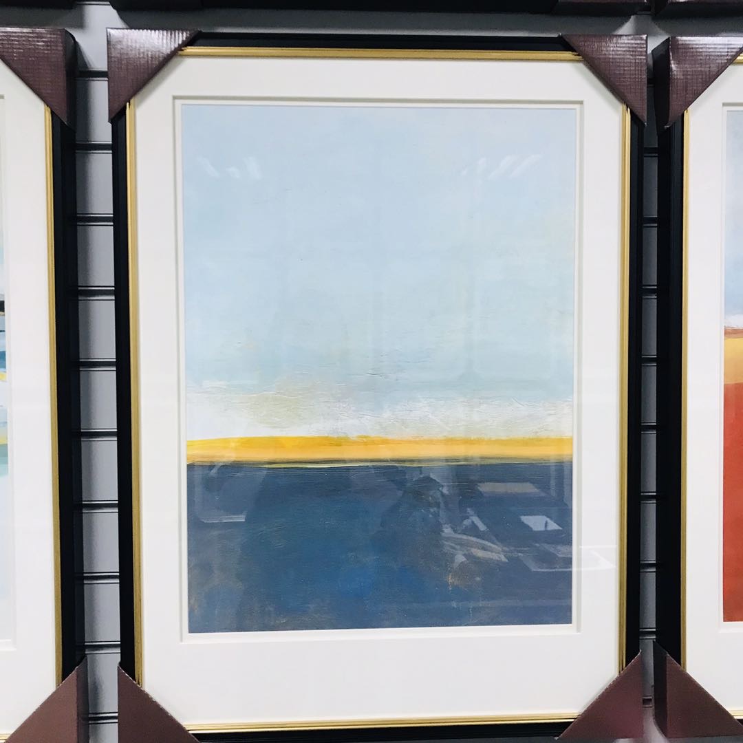 客厅装饰画走廊玄关壁画酒店展示画创意三联