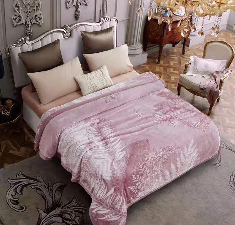 2020 New Factory Direct Boutique Plain Color Embossed Flannel Blanket