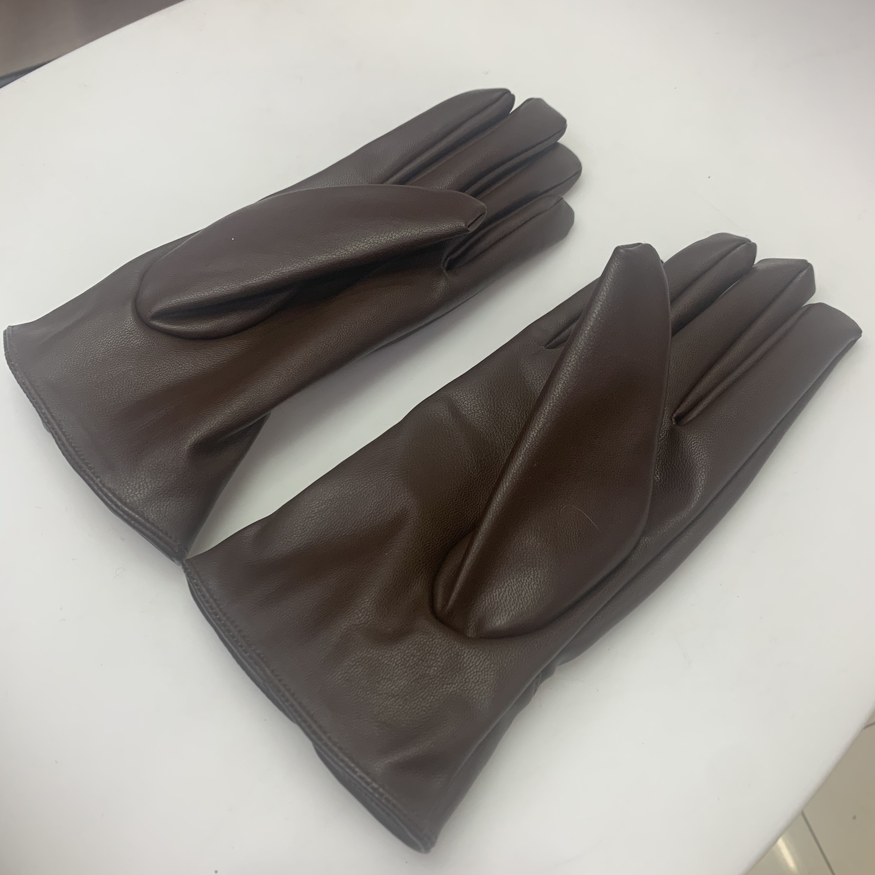 Korean version winter PU real rabbit fur ball warm gloves, spring and autumn thin and fashionable windproof gloves Specification image