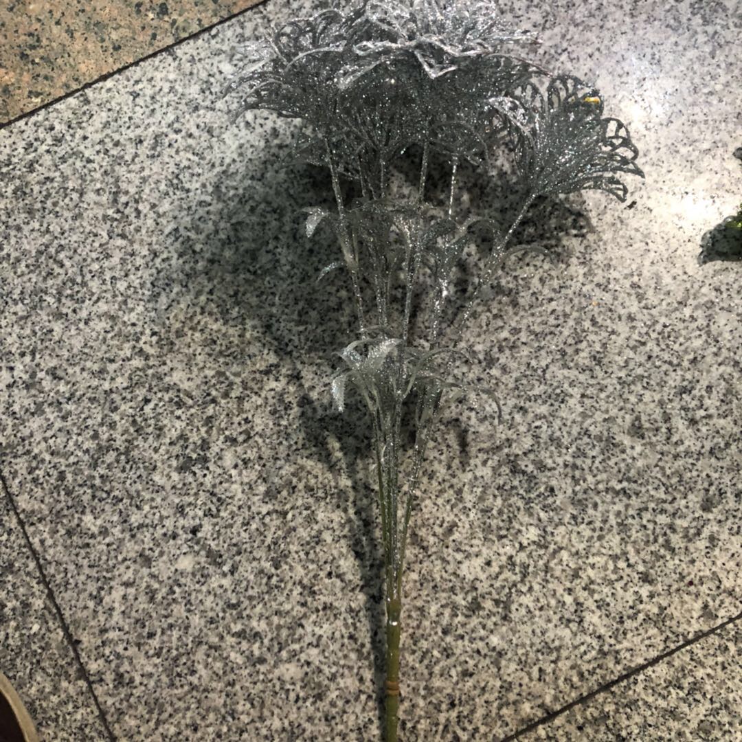 Christmas vintage silver European ceramic vase table Christmas tree decoration artificial fake flower decoration flowers thumbnail