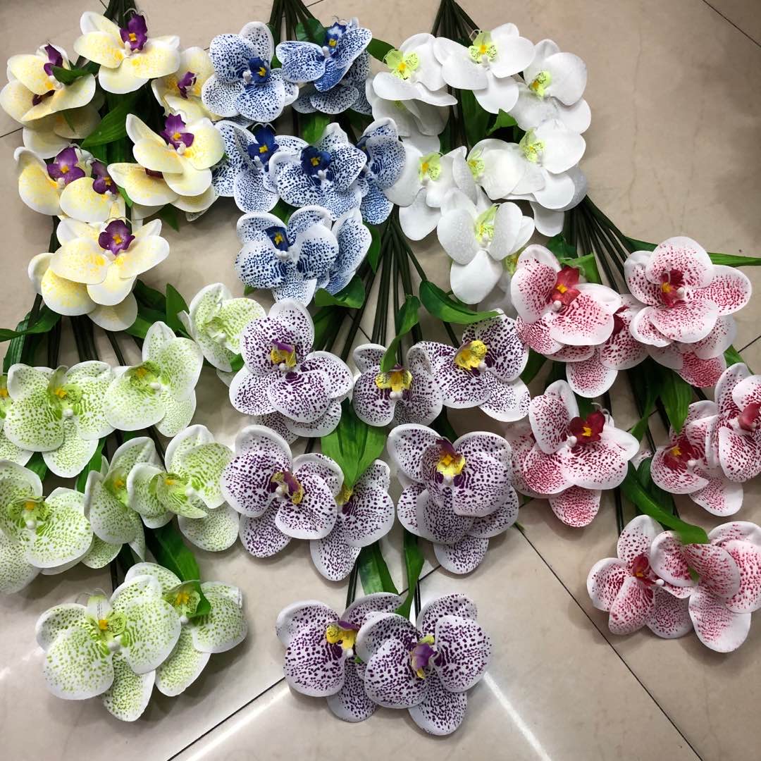 仿真花装饰花套管蝴蝶蓝花