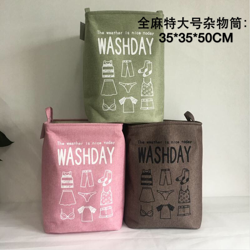 Twine Debris Container Korean Eva Cotton Thickened Storage Box Large Square Dirty Clothes Basket Home Fabric Storage Box details Picture