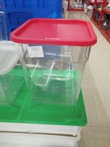 长方形商用塑料密封保鲜盒冰箱专用食品级大容量厨房食堂收纳盒子